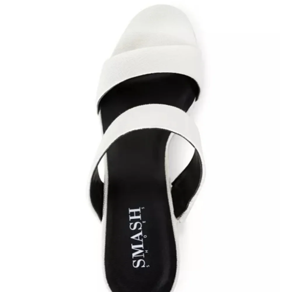 ESPADRILLE SMASH LUNA TWO STRAP SLIDE PLATFORM WHITE Womens NEW IN BOX